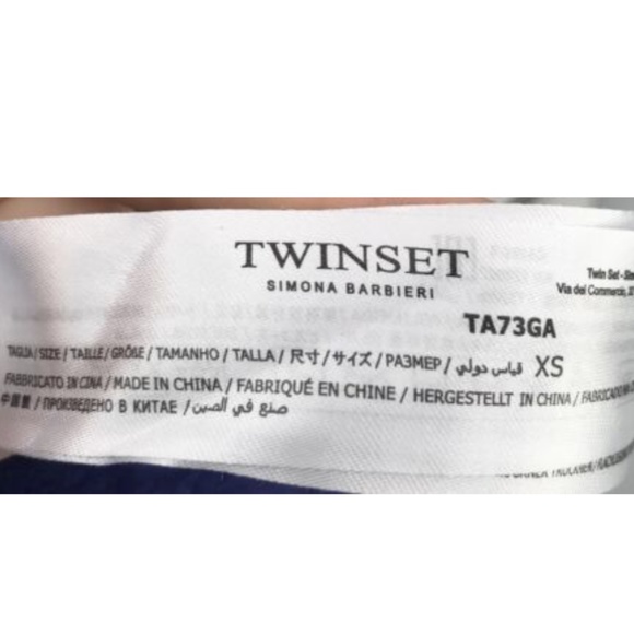 Twinset blue nylon & rayon fuzzy sweater size XS - Picture 5 of 5